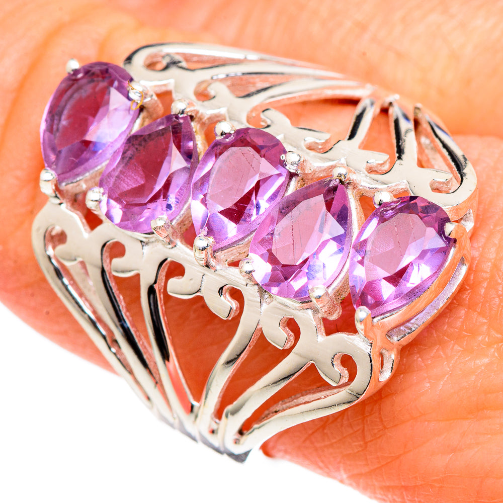 Color Change Alexandrite (lab.) Rings handcrafted by Anasilvercos - RING98504