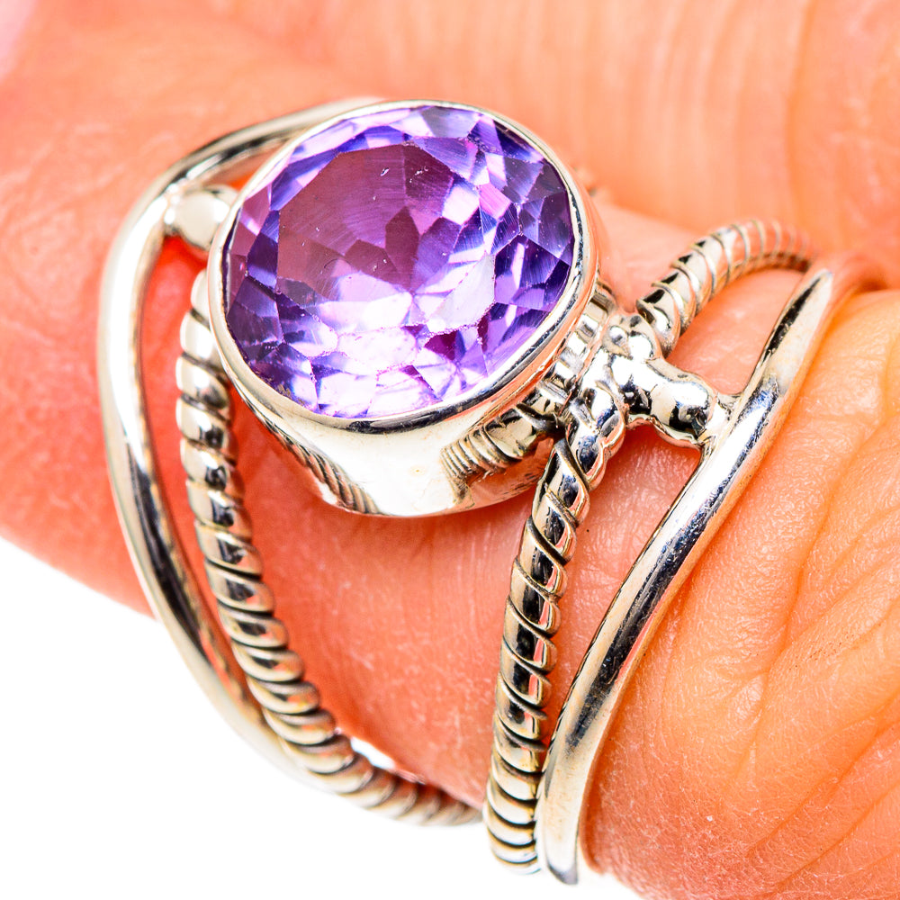 Color Change Alexandrite (lab.) Rings handcrafted by Anasilvercos - RING98505