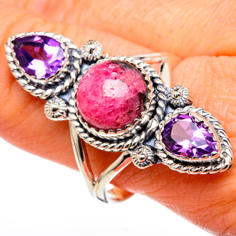 Rhodonite Rings handcrafted by Anasilvercos - RING98519