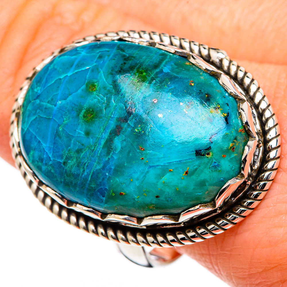 Chrysocolla Rings handcrafted by Anasilvercos - RING98526