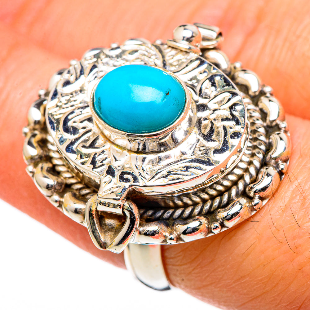 Sleeping Beauty Turquoise Rings handcrafted by Anasilvercos - RING98527