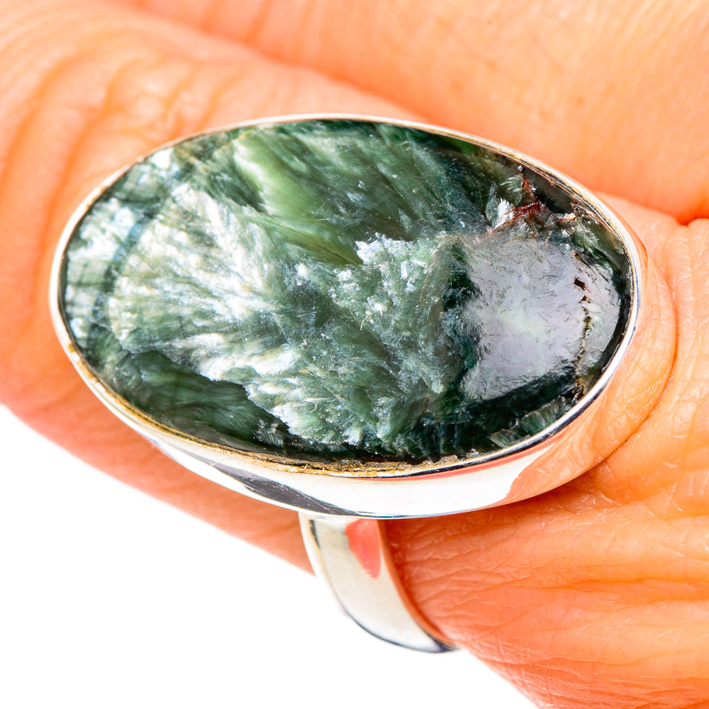 Seraphinite Rings handcrafted by Anasilvercos - RING98532