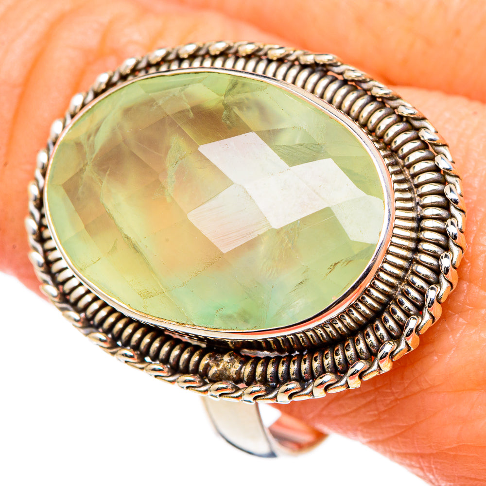Prehnite Rings handcrafted by Anasilvercos - RING98533