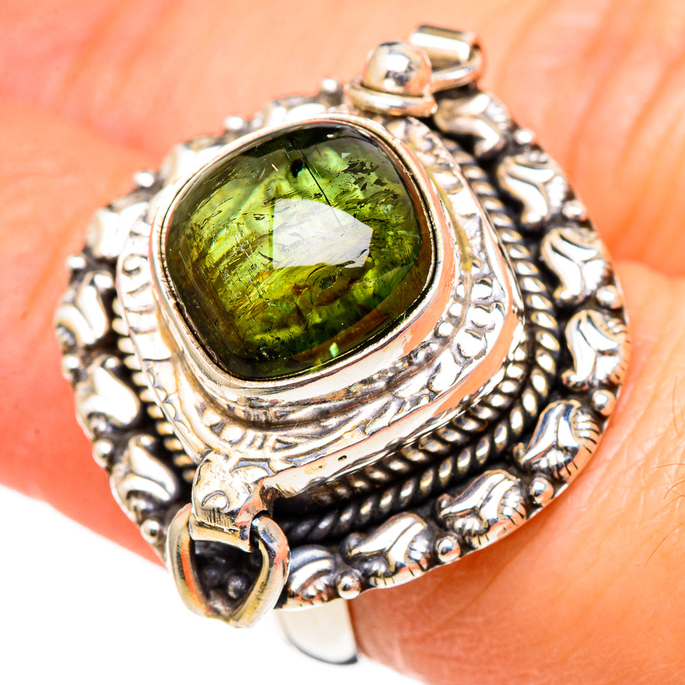 Green Tourmaline Rings handcrafted by Anasilvercos - RING98534