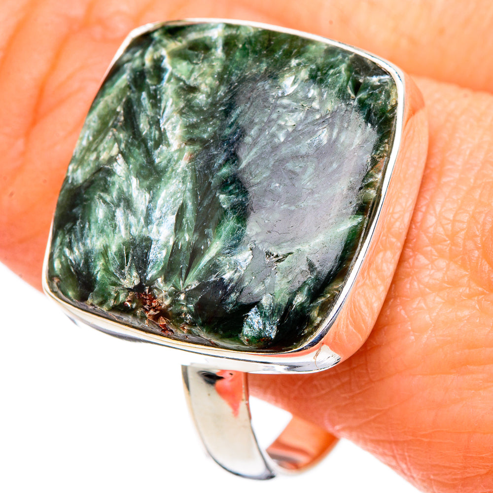 Seraphinite Rings handcrafted by Anasilvercos - RING98535