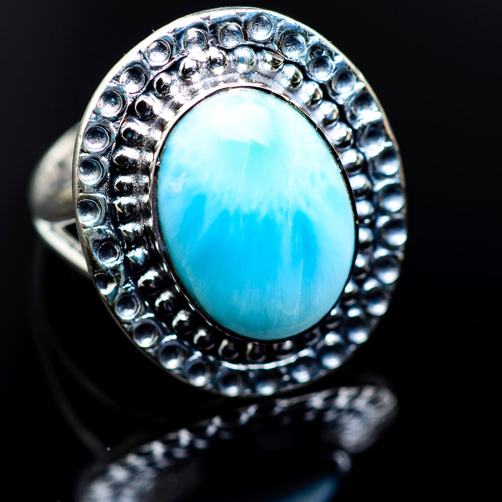 Larimar Rings handcrafted by Anasilvercos - RING985425