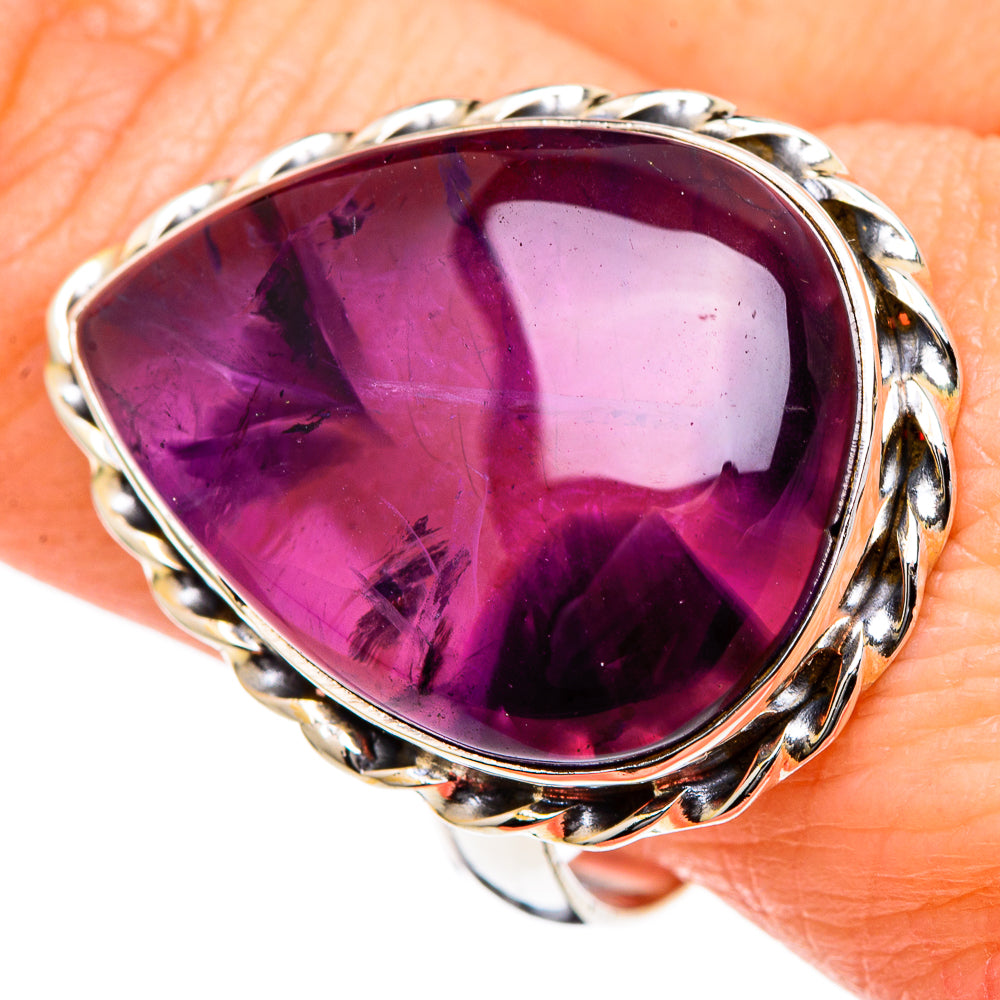 Chevron Amethyst Rings handcrafted by Anasilvercos - RING98550