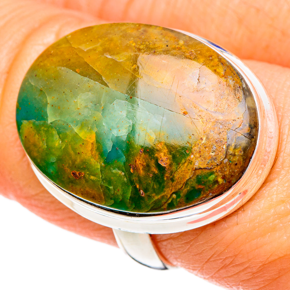 Peruvian Opal Rings handcrafted by Anasilvercos - RING98562