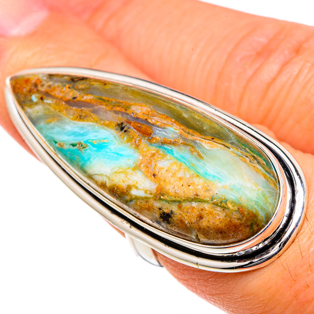Peruvian Opal Rings handcrafted by Anasilvercos - RING98569