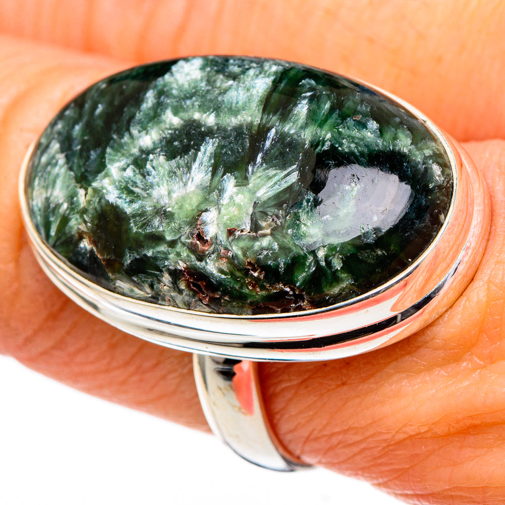Seraphinite Rings handcrafted by Anasilvercos - RING98574