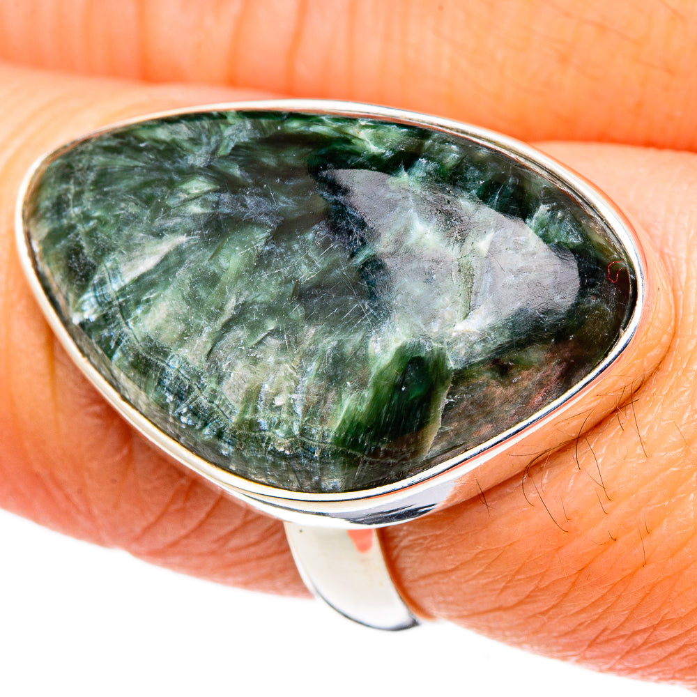 Seraphinite Rings handcrafted by Anasilvercos - RING98577