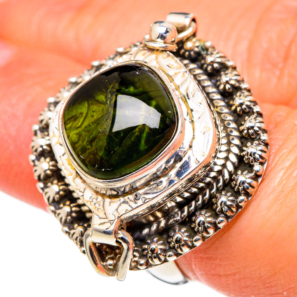 Green Tourmaline Rings handcrafted by Anasilvercos - RING98579