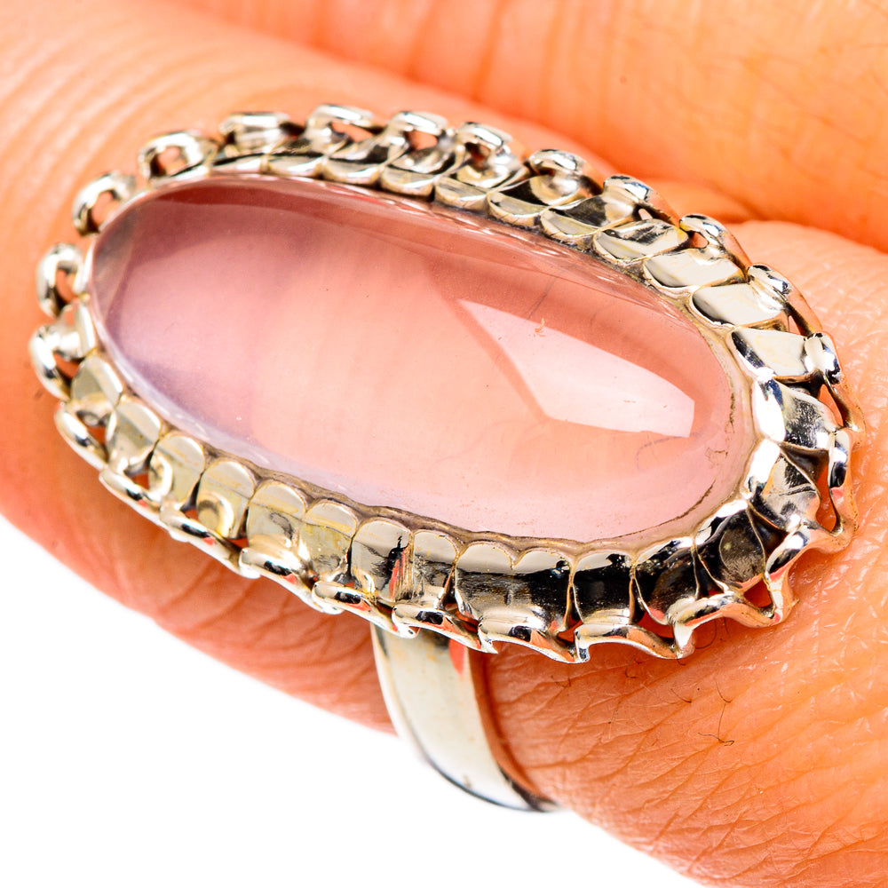 Rose Quartz Rings handcrafted by Anasilvercos - RING98591