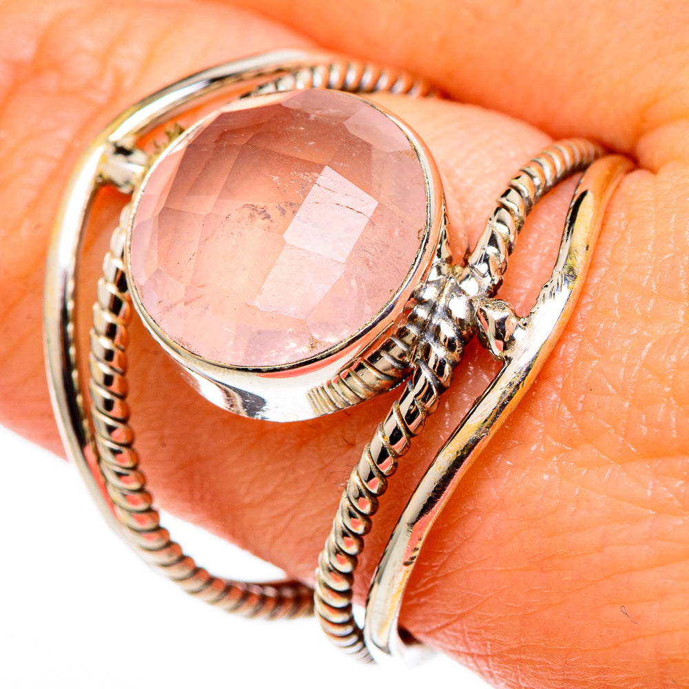 Rose Quartz Rings handcrafted by Anasilvercos - RING98619