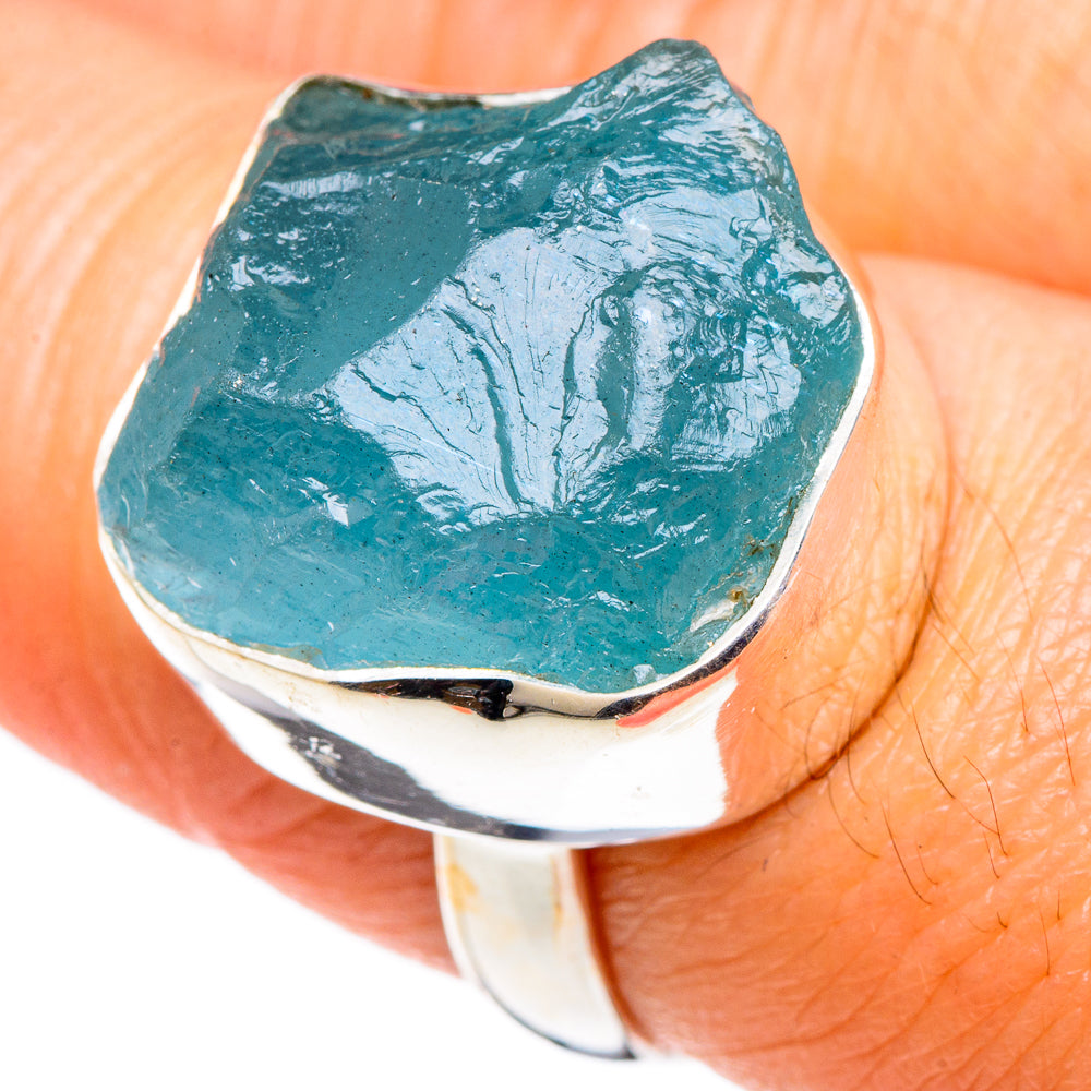 Aquamarine Rings handcrafted by Anasilvercos - RING98650