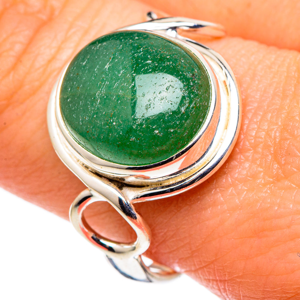 Green Aventurine Rings handcrafted by Anasilvercos - RING98654