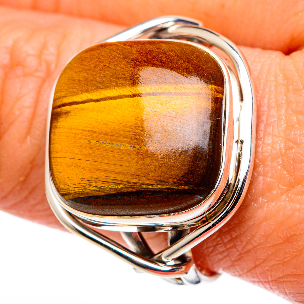 Tiger Eye Rings handcrafted by Anasilvercos - RING98657