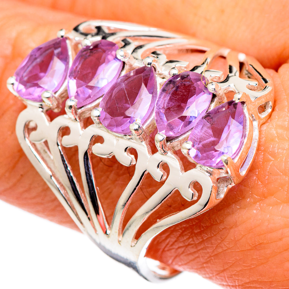 Color Change Alexandrite (lab.) Rings handcrafted by Anasilvercos - RING98665