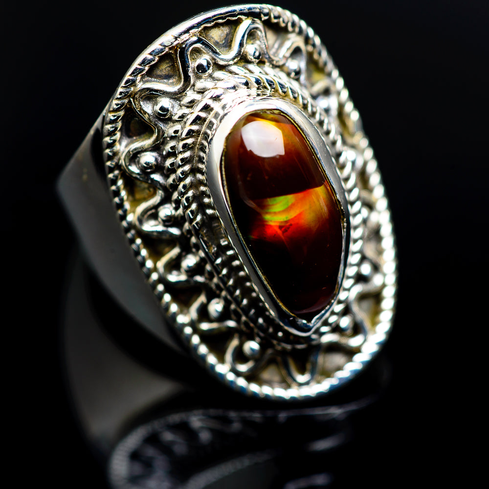 Mexican Fire Agate Rings handcrafted by Anasilvercos - RING986876