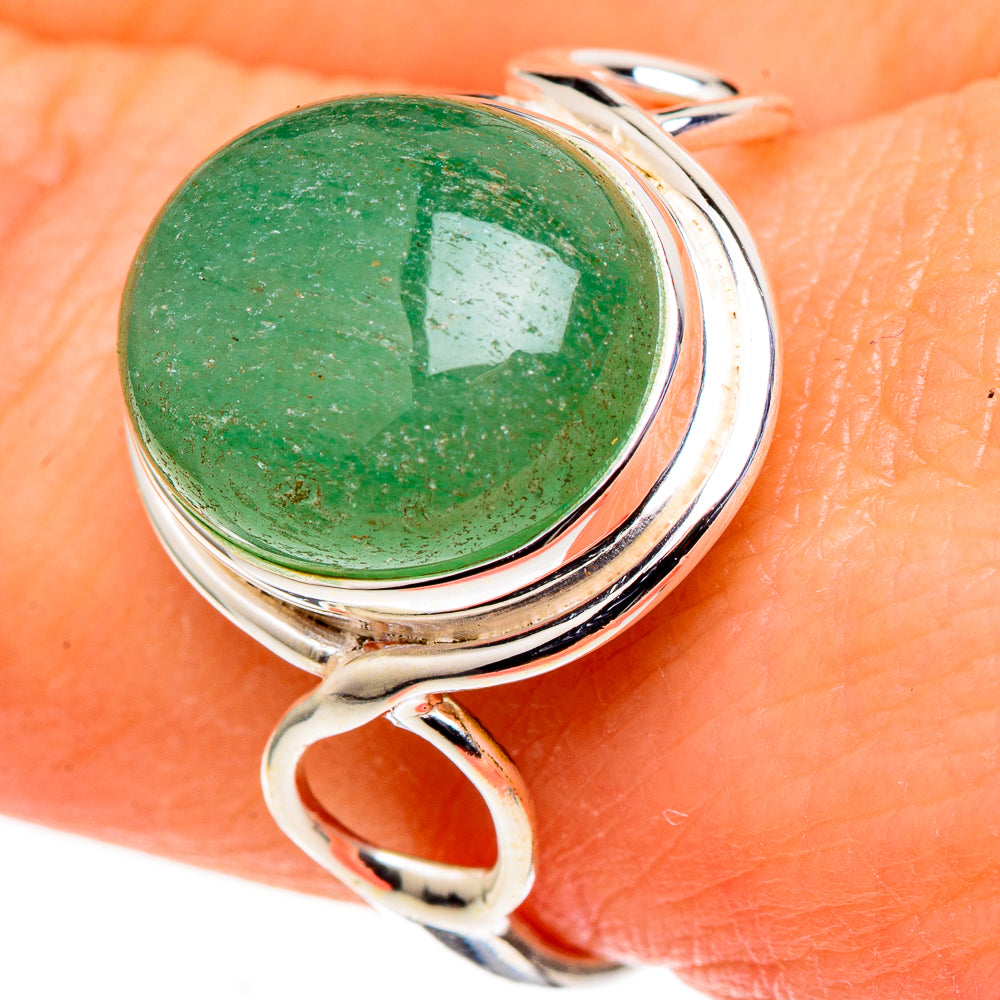 Green Aventurine Rings handcrafted by Anasilvercos - RING98693