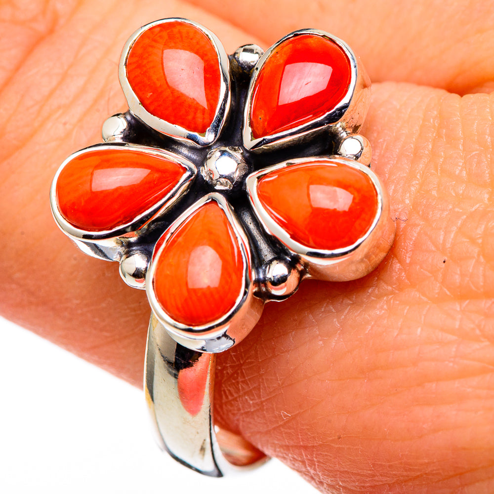 Carnelian Rings handcrafted by Anasilvercos - RING98702
