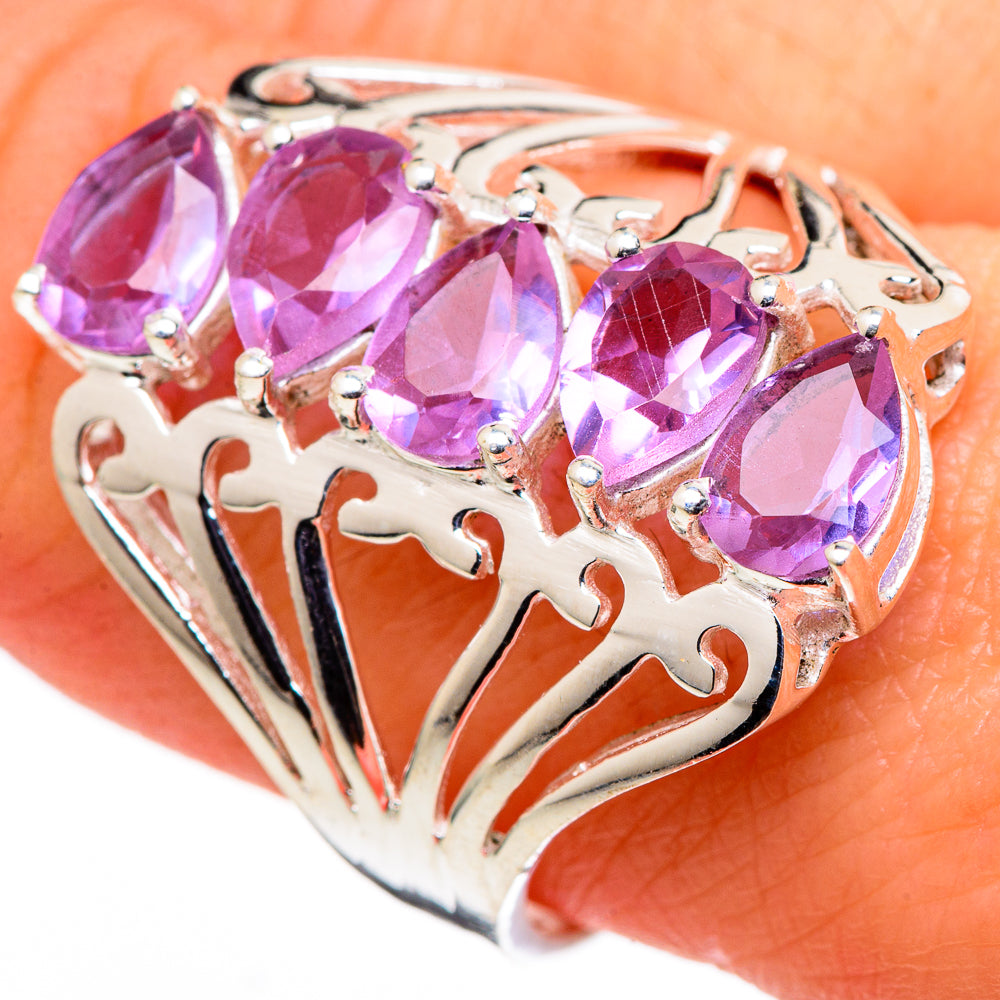 Color Change Alexandrite (lab.) Rings handcrafted by Anasilvercos - RING98705