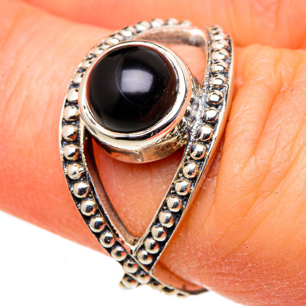 Black Onyx Rings handcrafted by Anasilvercos - RING98715
