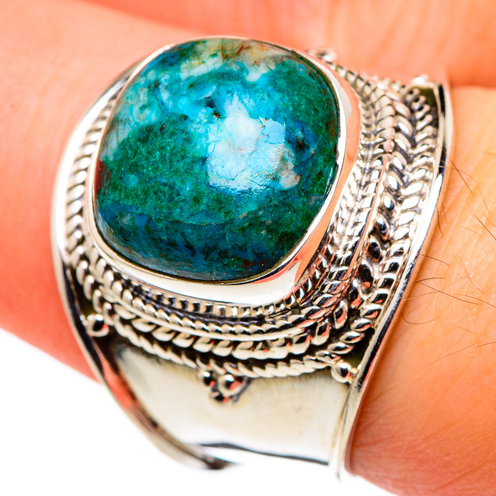 Chrysocolla Rings handcrafted by Anasilvercos - RING98718