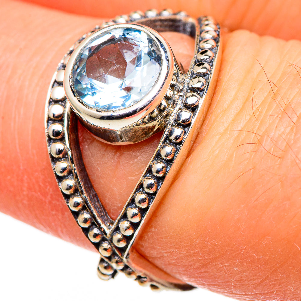 Blue Topaz Rings handcrafted by Anasilvercos - RING98729