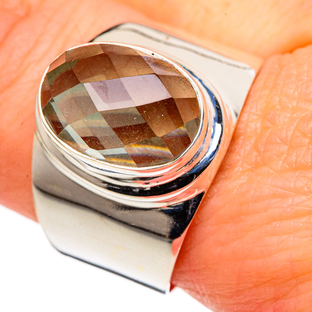 Green Amethyst Rings handcrafted by Anasilvercos - RING98731