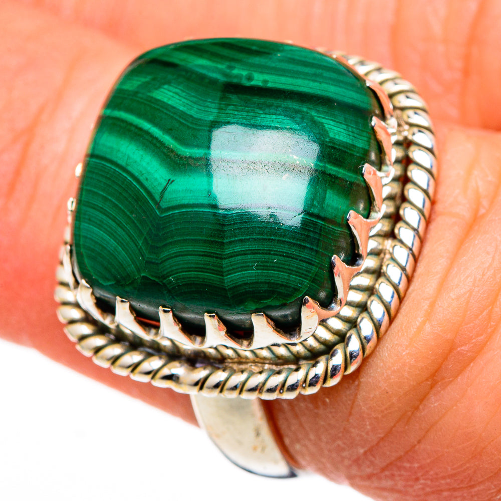 Malachite Rings handcrafted by Anasilvercos - RING98733
