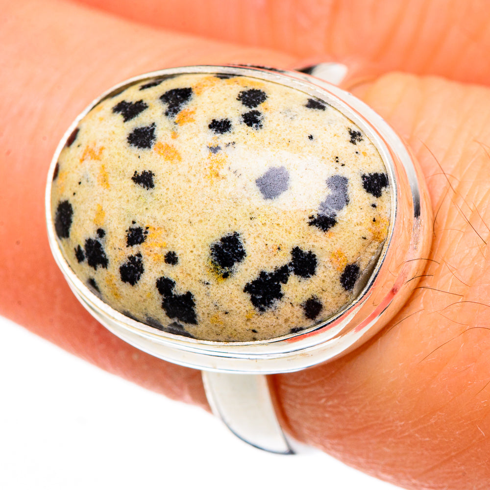 Dalmatian Jasper Rings handcrafted by Anasilvercos - RING98734