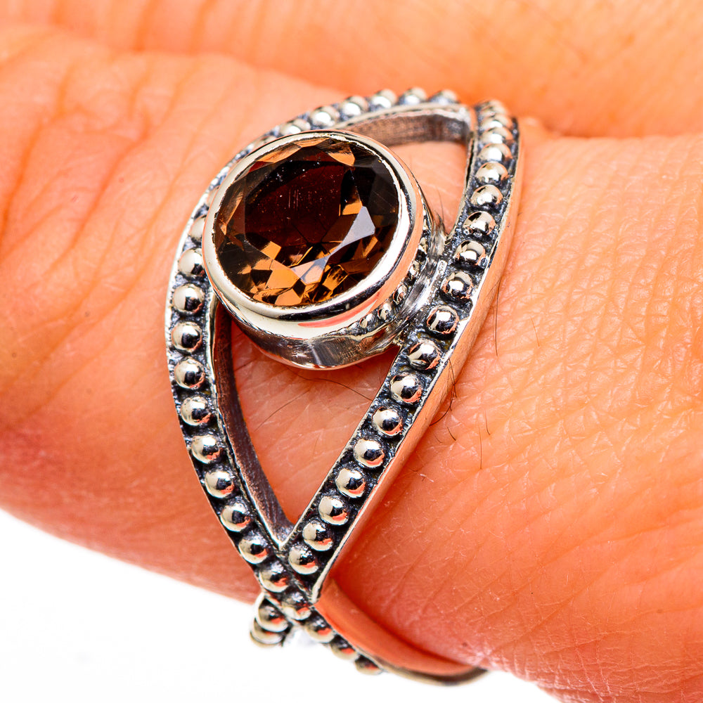 Smoky Quartz Rings handcrafted by Anasilvercos - RING98735