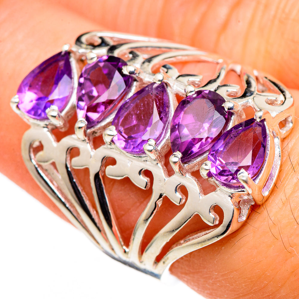 Amethyst Rings handcrafted by Anasilvercos - RING98745