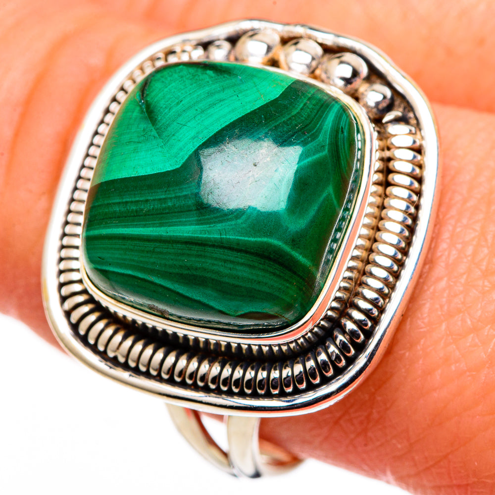 Malachite Rings handcrafted by Anasilvercos - RING98769