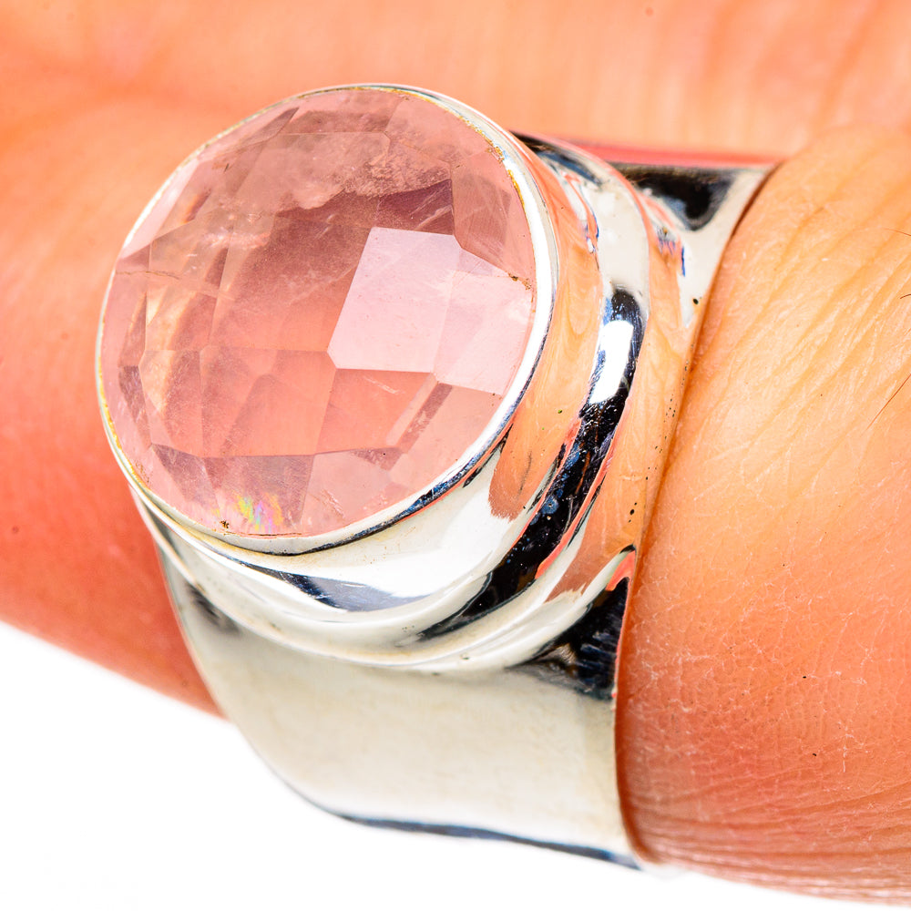 Rose Quartz Rings handcrafted by Anasilvercos - RING98775