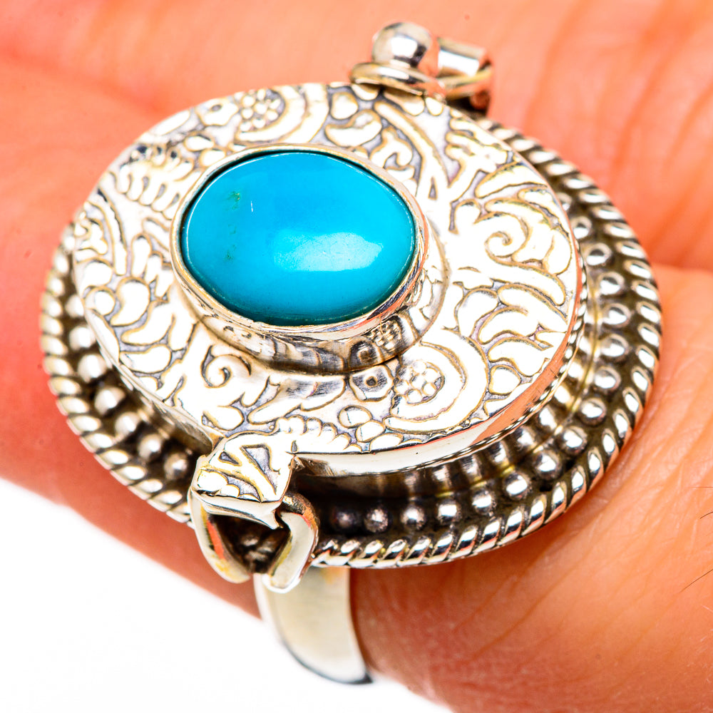Sleeping Beauty Turquoise Rings handcrafted by Anasilvercos - RING98805