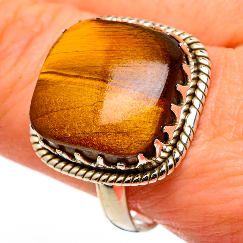 Tiger Eye Rings handcrafted by Anasilvercos - RING98818