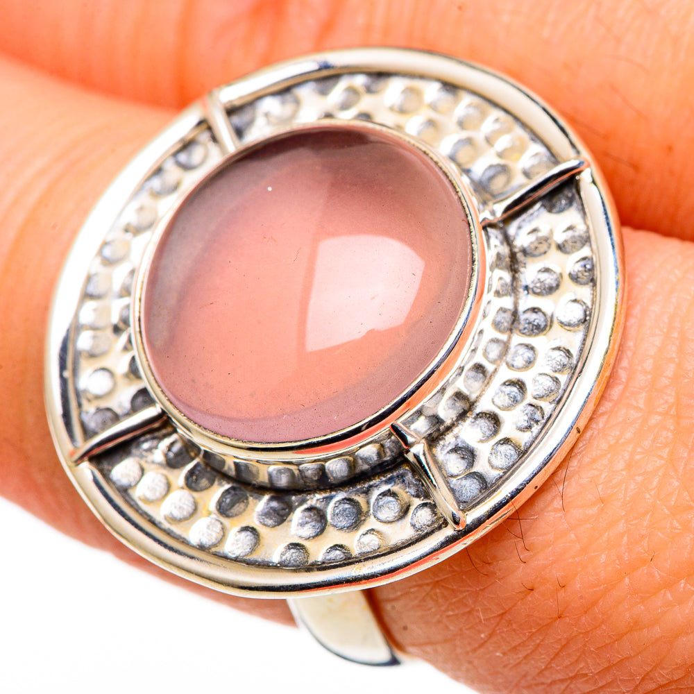 Rose Quartz Rings handcrafted by Anasilvercos - RING98829