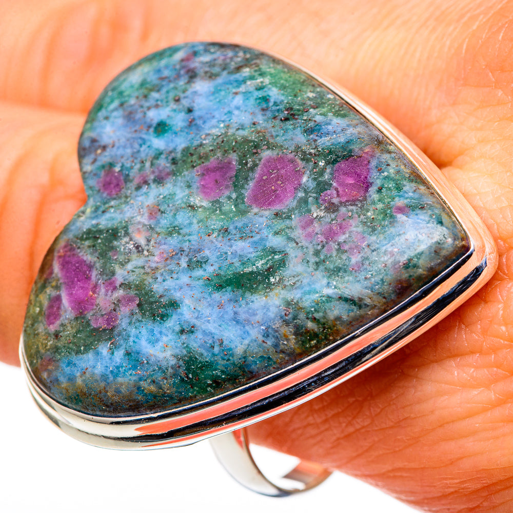 Ruby Fuchsite Rings handcrafted by Anasilvercos - RING98851