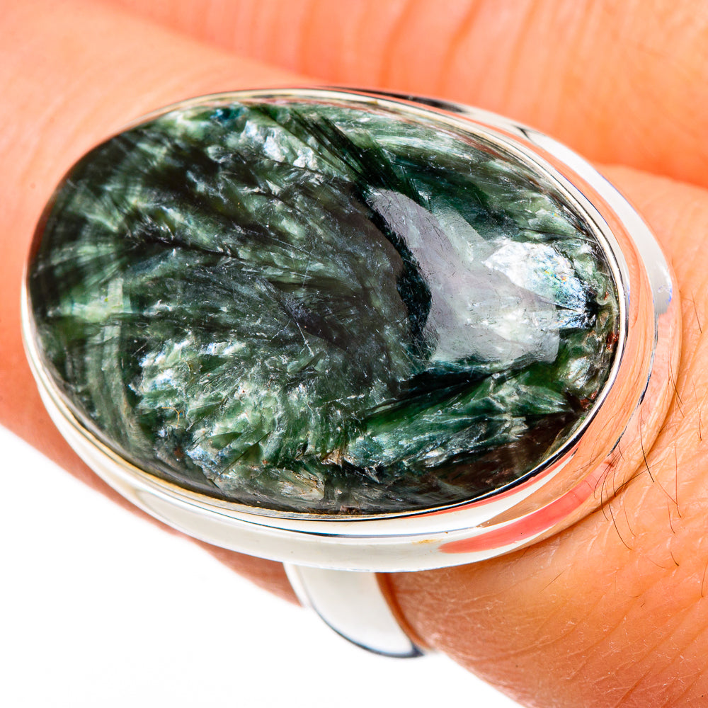 Seraphinite Rings handcrafted by Anasilvercos - RING98864