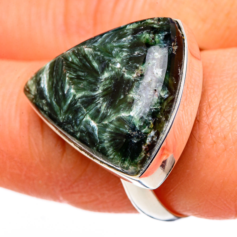 Seraphinite Rings handcrafted by Anasilvercos - RING98865