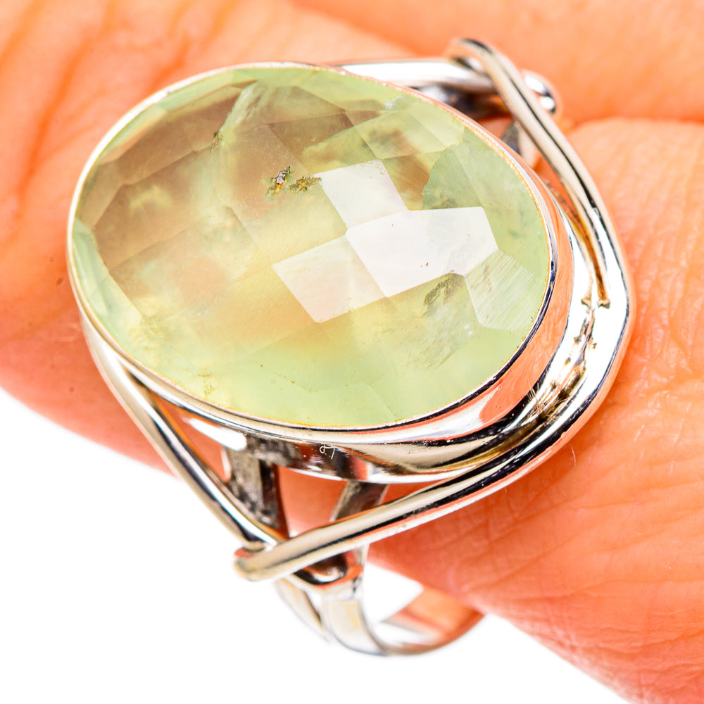 Prehnite Rings handcrafted by Anasilvercos - RING98896