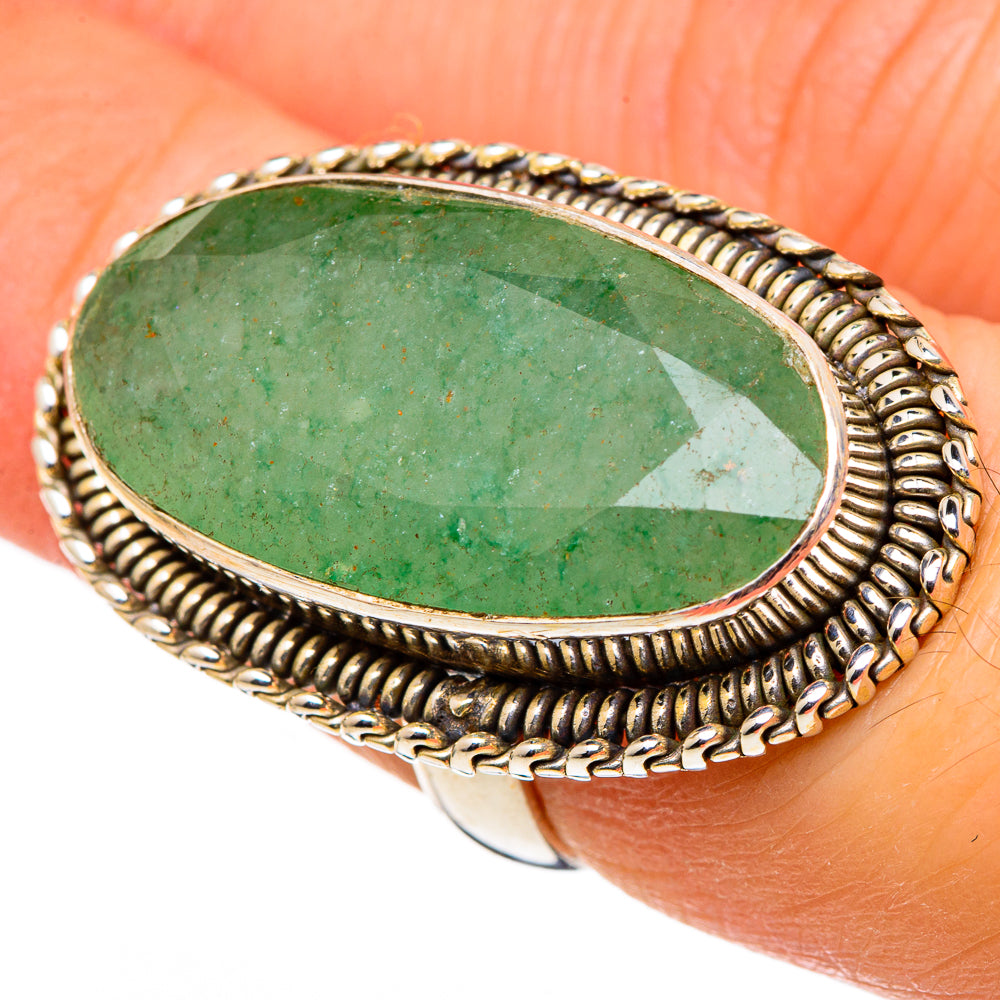 Green Aventurine Rings handcrafted by Anasilvercos - RING98897
