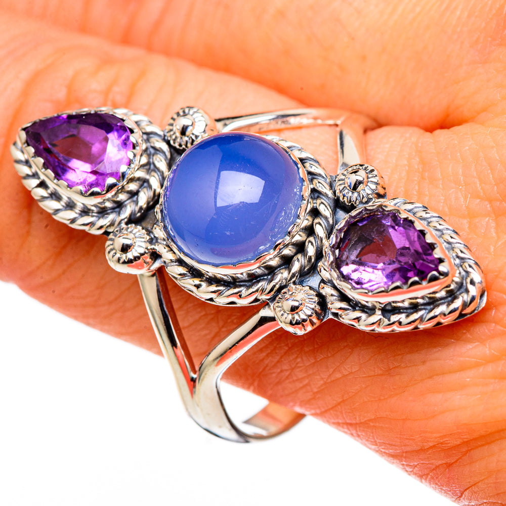 Chalcedony Rings handcrafted by Anasilvercos - RING98903