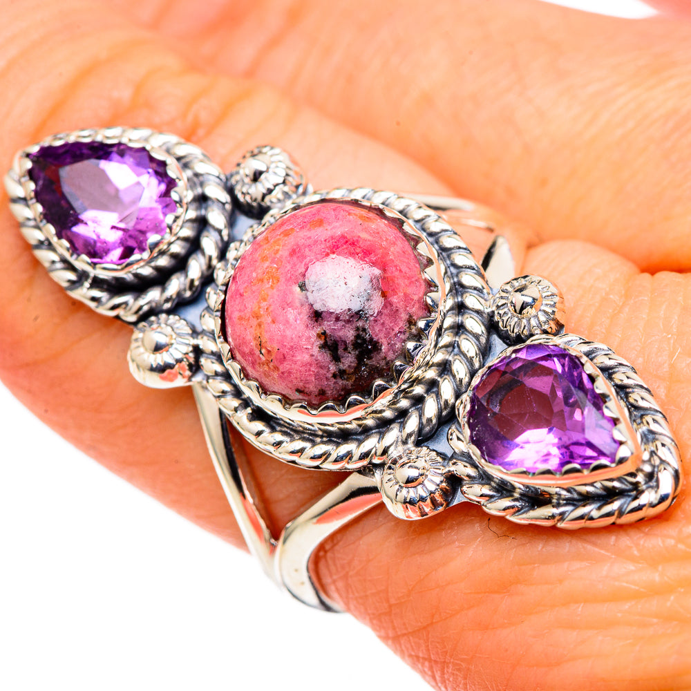 Rhodonite Rings handcrafted by Anasilvercos - RING98904