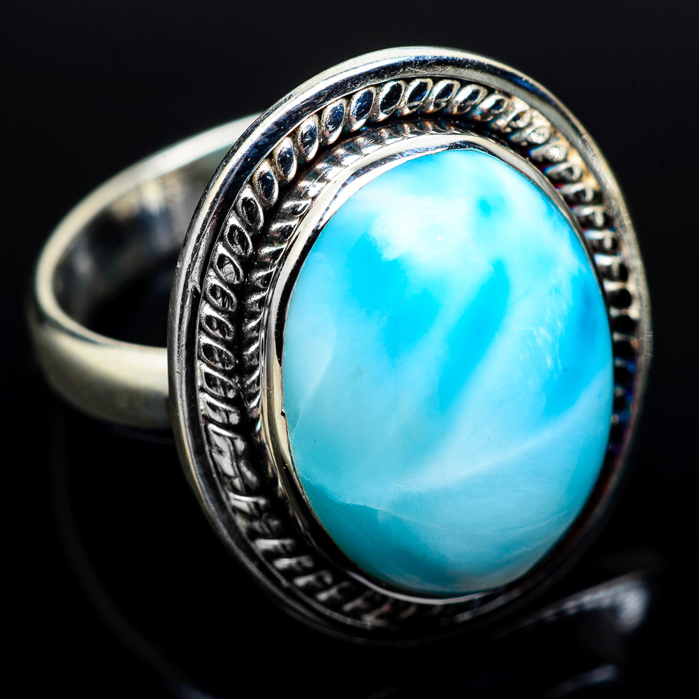 Larimar Rings handcrafted by Anasilvercos - RING9891