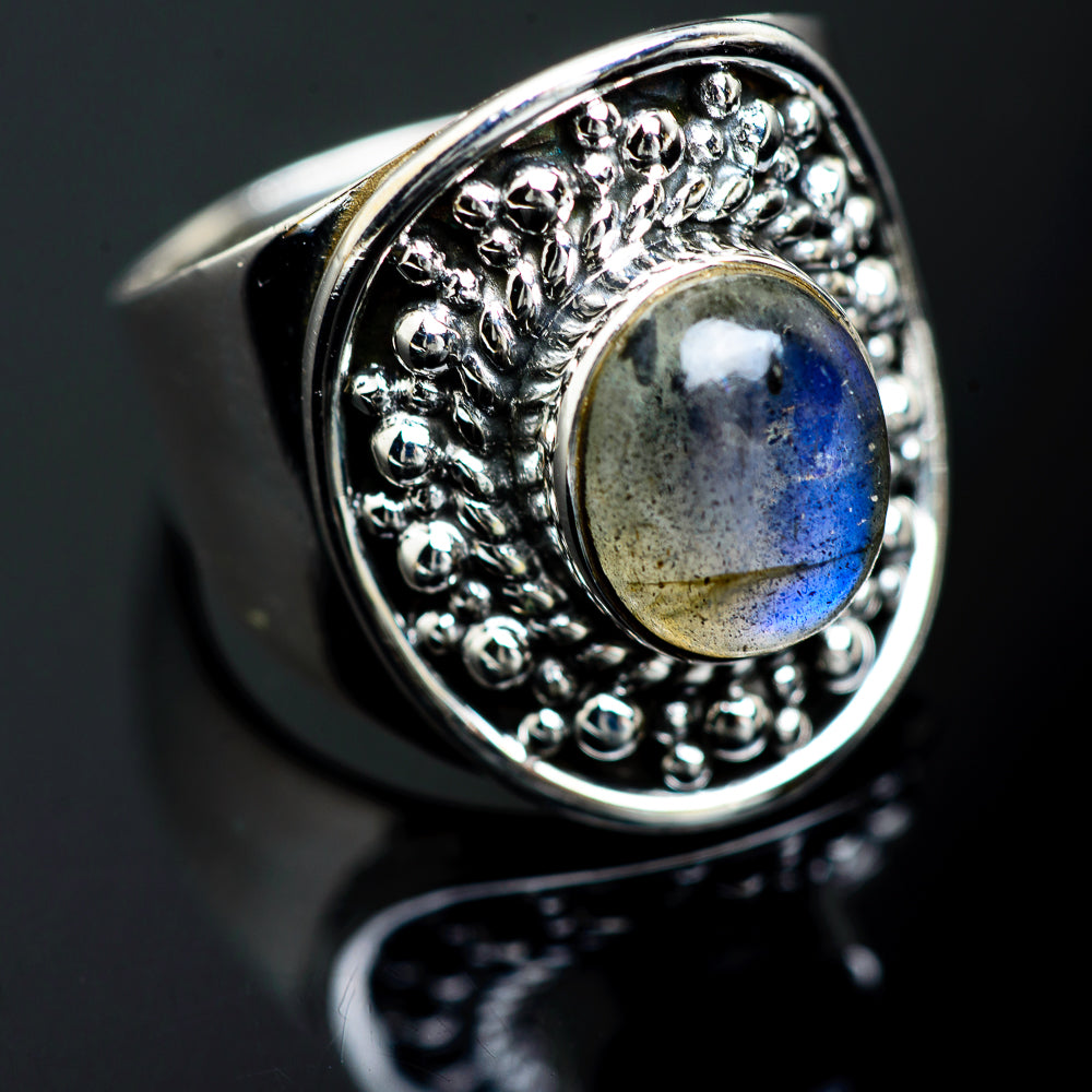 Labradorite Rings handcrafted by Anasilvercos - RING989357