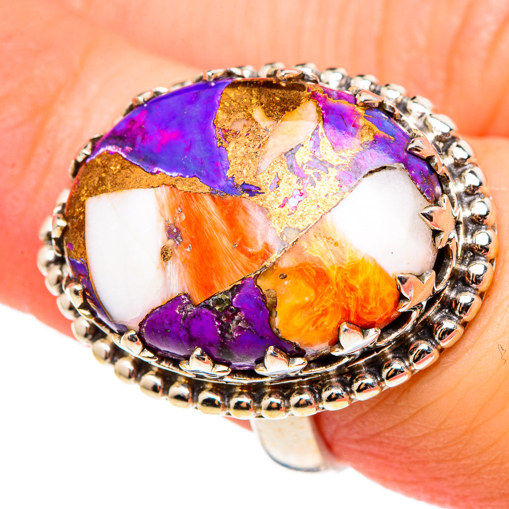 Spiny Oyster Turquoise Rings handcrafted by Anasilvercos - RING98943