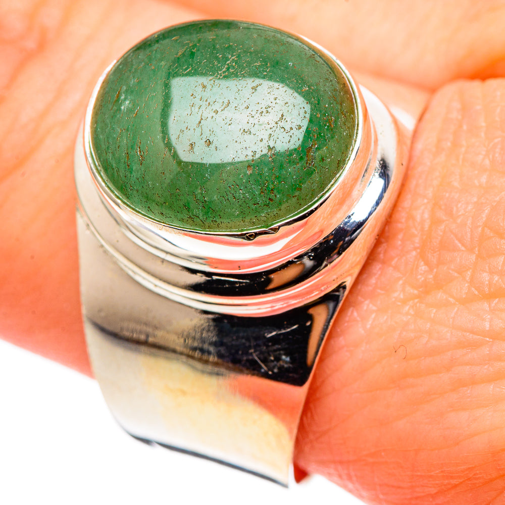 Green Aventurine Rings handcrafted by Anasilvercos - RING98956